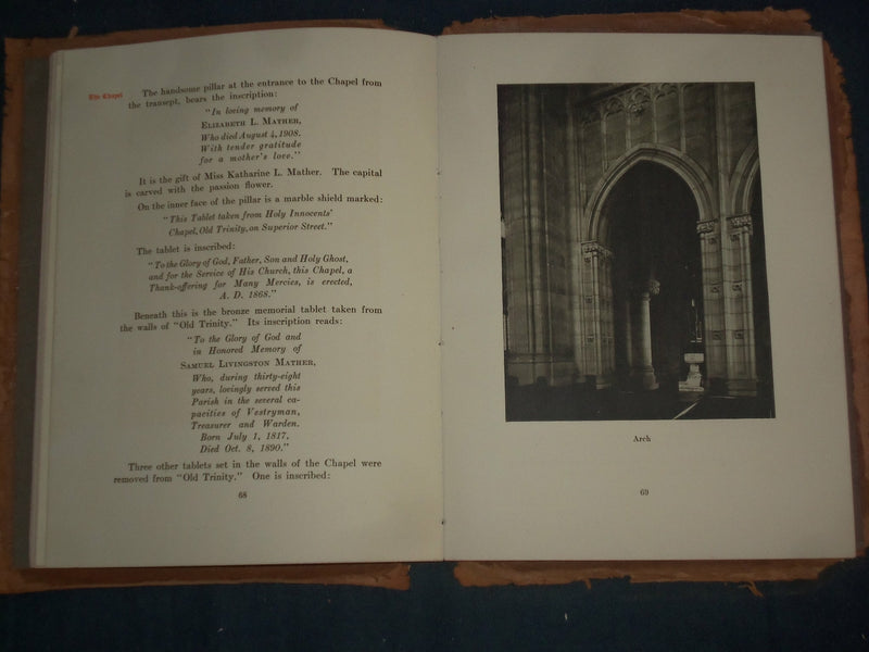 1912 TRINITY CATHEDRAL HISTORICAL GUIDE - CLEVELAND - J 4662