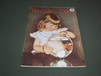 1950 FEBRUARY WOMAN'S DAY MAGAZINE - LITTLE GIRL AND GOLDFISH COVER - SP 7478