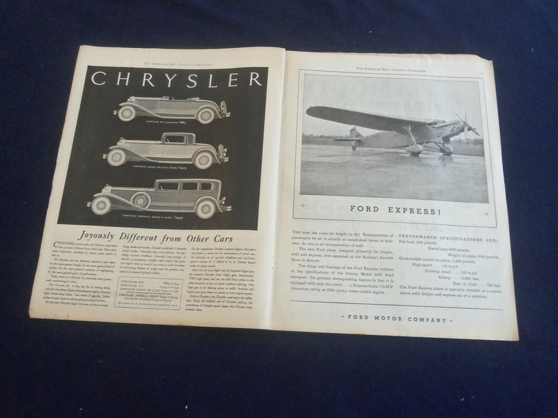 1931 AUGUST AMERICAN BOY MAGAZINE - A STORY OF SPIRIT OF ROMAN LEGION - ST 7061