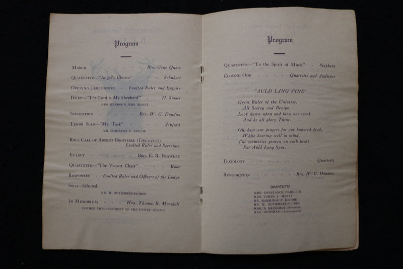 1903-1928 B.P.O. OF ELKS MEMORIAL PROGRAMS - LOT OF 17 - K 3052