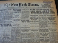 1930 JUNE 30 NEW YORK TIMES WILLIAMS FLIES TO BERMUDA & BACK IN 17 HRS - NT 5693