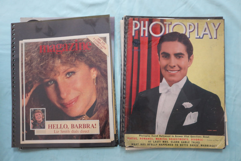 HOLLYWOOD MOVIE STAR SCRAPBOOK PAGES - 200+ PAGES AND 3 EMPTY ALBUMS - E 26488