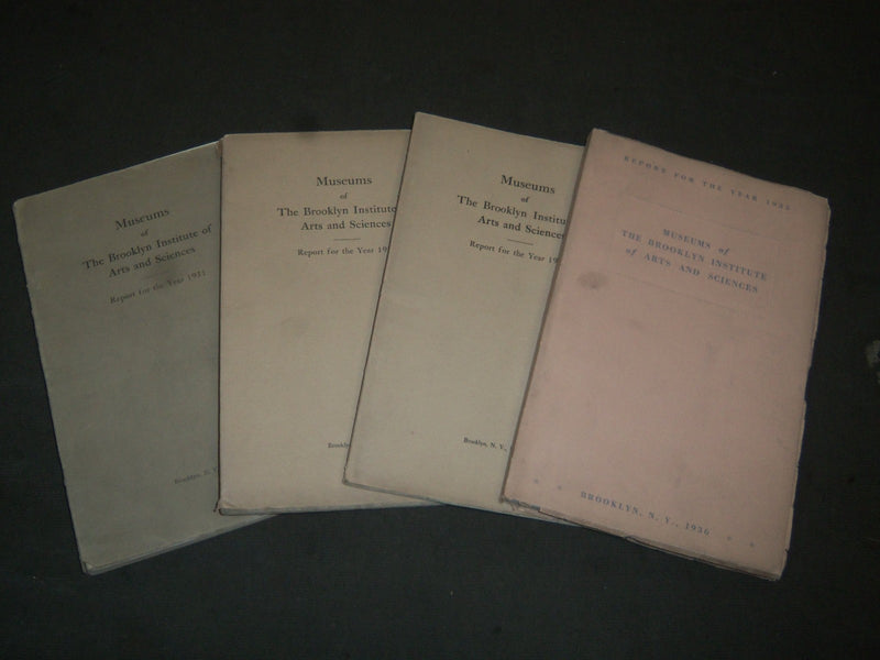1931-1936 MUSEUMS OF THE BROOKLYN INSTITUTE REPORTS LOT OF 4 - O 1693