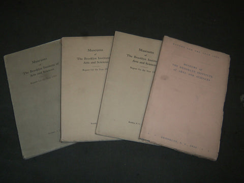 1931-1936 MUSEUMS OF THE BROOKLYN INSTITUTE REPORTS LOT OF 4 - O 1693