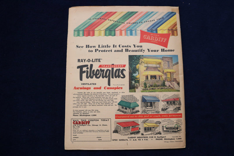 1954 APRIL 4 CHICAGO TRIBUNE MAGAZINE - LANA TURNER COVER - E 22154