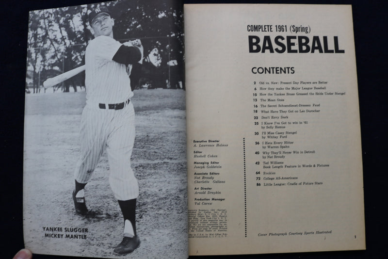 1961 COMPLETE BASEBALL MAGAZINE - DICK GROAT COVER - E 11902