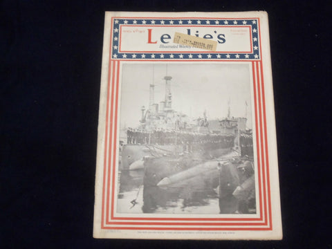 1917 APRIL 5 LESLIE'S WEEKLY MAGAZINE - U. S. BATTLESHIP - ST 6137