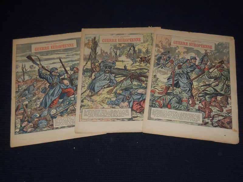1914-1916 L'ILLUSTRE NATIONAL GUERRE EUROPEENNE MAGAZINE LOT OF 15 - O 2922C