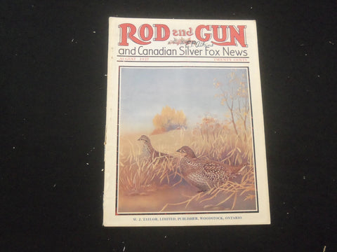 1927 AUGUST ROD AND GUN MAGAZINE - NICE COVER, ARTICLES & PHOTOS - SP 6377F