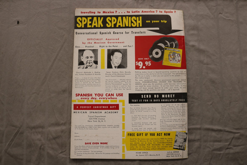 1956 DECEMBER TRAVEL MAGAZINE - SACRED AMERICAN SHRINES COVER - B 454I