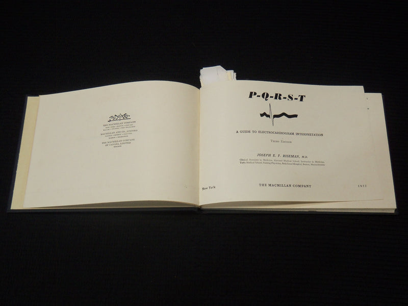 1952 P-Q-R-S-T ELECTROCARDIOGRAM GUIDE BOOK - RISEMAN - 3RD EDITION - K 2691