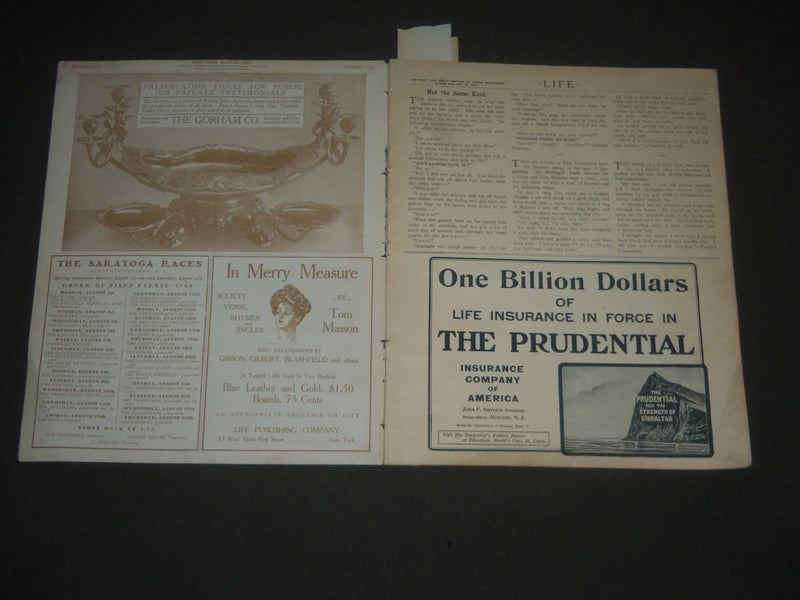 1904 JULY 21 LIFE MAGAZINE - CHARLES DANA GIBSON COVER - ST 414A