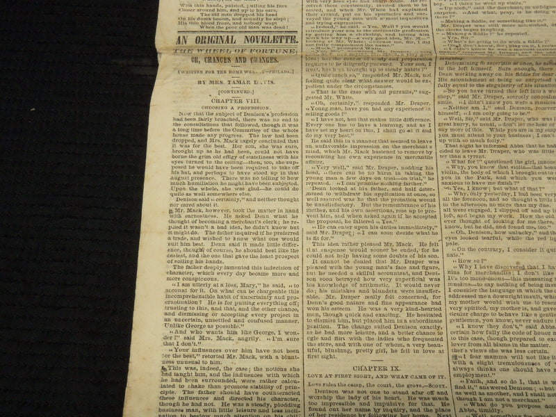 1865 JANUARY 18 THE HOME WEEKLY NEWSPAPER - CIVIL WAR COVERAGE - NP 8992