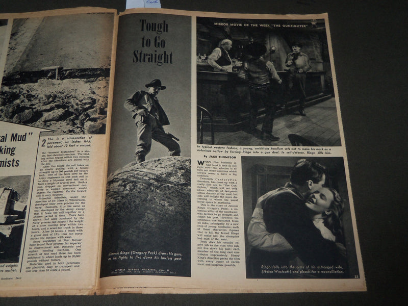 1950 JUNE 11 SUNDAY MIRROR MAGAZINE SECTION - ELEANOR PARKER COVER - J 2910