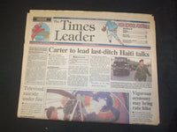 1993 SEP 17 WILKES-BARRE TIMES LEADER - CARTER TO LEAD HAITI TALKS - NP 7569
