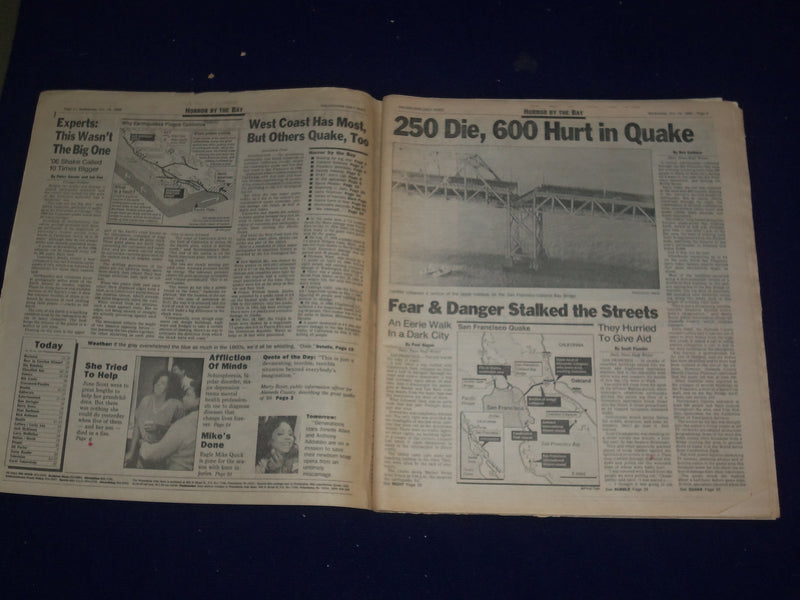 1989 OCTOBER 16 PHILADELPHIA DAILY NEWS - CALIFORNIA EARTHQUAKE - NP 2972
