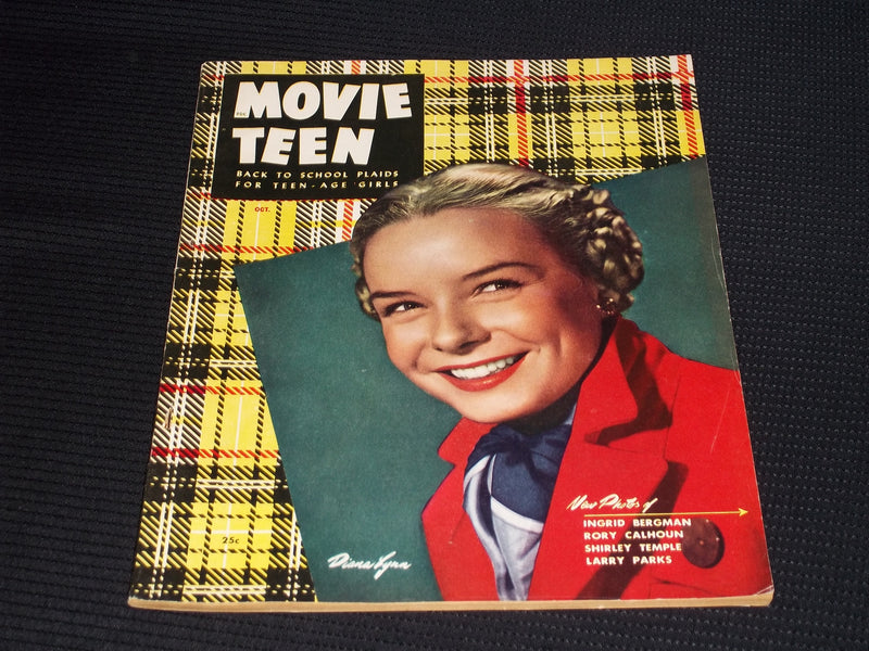 1947 OCTOBER MOVIE TEEN MAGAZINE - DIANA LYNN FRONT COVER - E 15012