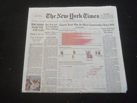 2022 JULY 2 NEW YORK TIMES - TRUMP CONSIDERS AN EARLY ENTRY IN THE '24 RACE
