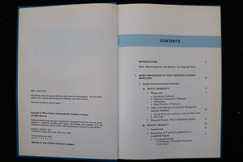 1994 HOST DEFENSE AND INFECTION HARDCOVER BOOK BY M.T. LABRO, MD PhD - KD 9814