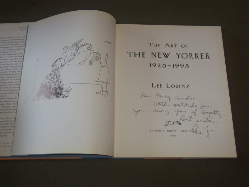 1995 THE ART OF THE NEW YORKER 1925-1995 BY LEE LORENZ BOOK - INSCRIBED - I 1406