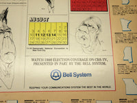 1980 BELL SYSTEM POLITICAL CALENDAR - REAGAN - CARTER - J 5821