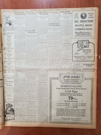 1921 JANUARY 20 NEW YORK TIMES NEWSPAPER - CARPENTER FIGHT IS OFF - NT 8107