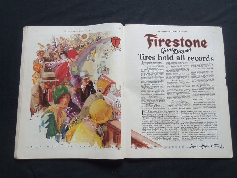 1928 JUNE 16 THE SATURDAY EVENING POST MAGAZINE - ILLUSTRATED COVER -SP 1313