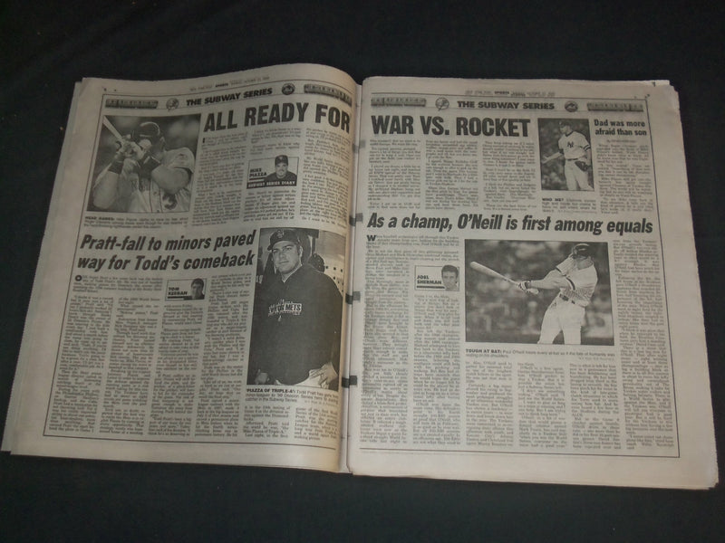 2000 OCT 22 NEW YORK POST NEWSPAPER- YANKEES WIN GAME 1 OF WORLD SERIES- NP 4139