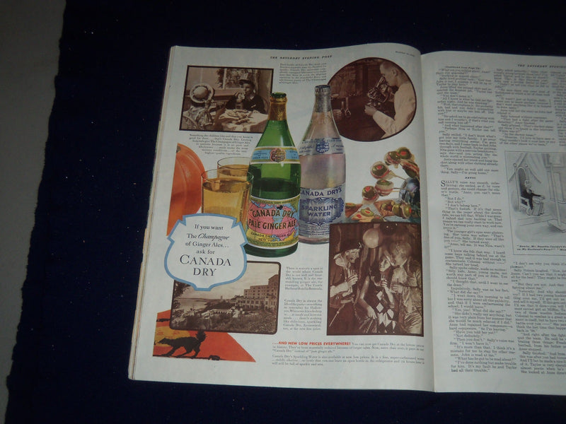 1936 OCTOBER 31 THE SATURDAY EVENING POST MAGAZINE - ILLUSTRATED COVER - SP 5508