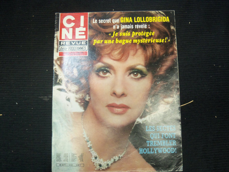 1982 MAY 6 CINE REVUE FRENCH MAGAZINE - GINA LOLLOBRIGIDA COVER - E 24798