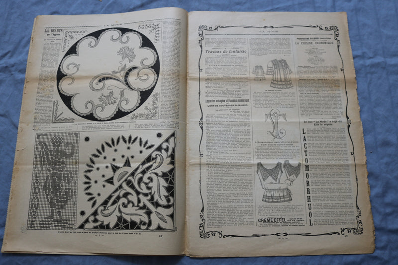 1909 OCTOBER 17 LA MODE MAGAZINE - GREAT ILLUSTRATIONS - FRENCH - NP 8658