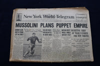 1935 OCTOBER 12 NEW YORK WORLD-TELEGRAM - HAILE SELASSIE NEW EMPEROR - NP 8870