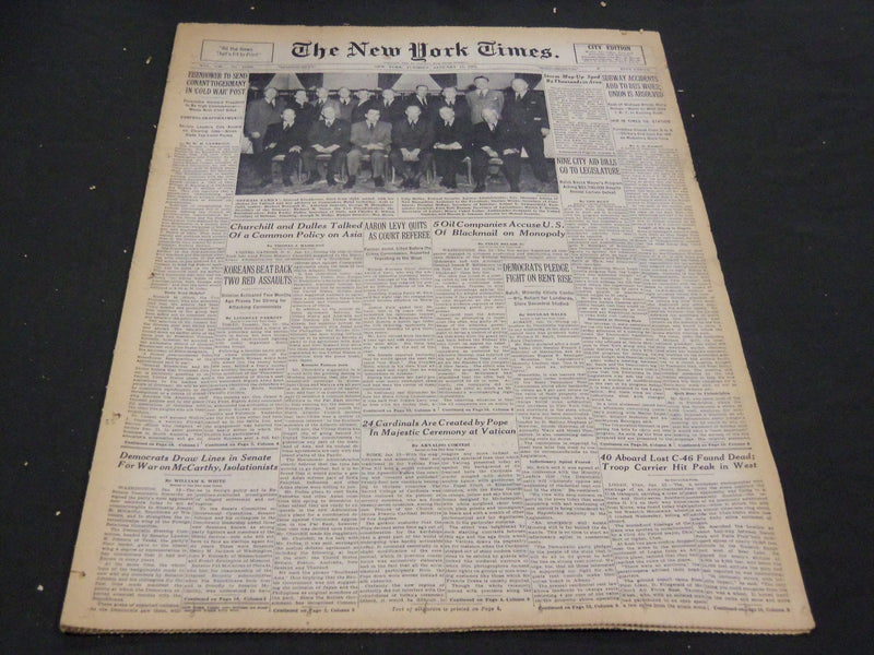 1953 JANUARY 13 NEW YORK TIMES - OFFICIAL FAMILY PHOTO - NT 4265