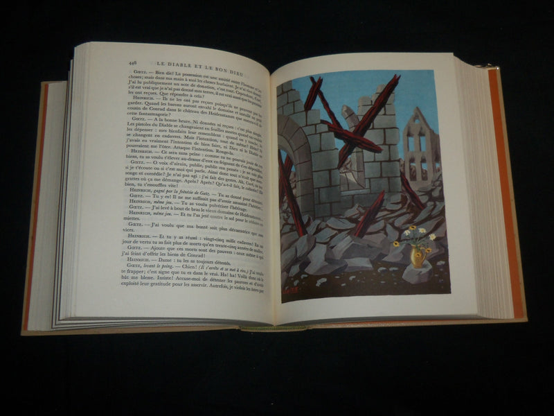 1962 THEATRE HARDCOVER BOOK BY JEAN-PAUL SARTRE W/ SLIPCASE - FRENCH - KD 6741