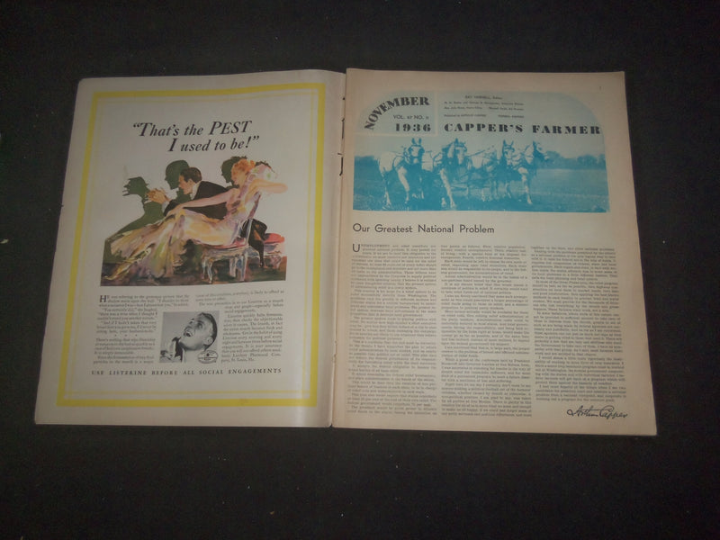 1936 CAPPER'S FARMER MAGAZINE - ARTICLES, PHOTOS & ADS - SP 1520N