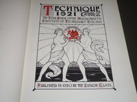 1921 TECHNIQUE M. I. T. TECHNOLOGY MASSACHUSETTS YEARBOOK - NICE PHOTOS -YB 1154