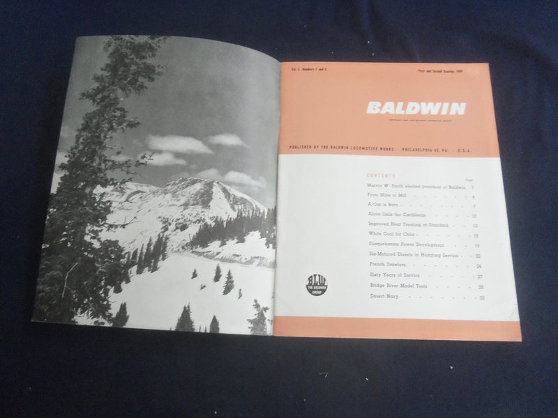 1949 1ST/2ND QUARTER BALDWIN LOCOMOTIVES MAGAZINE-GREAT COVER & PHOTOS- SP 6482S