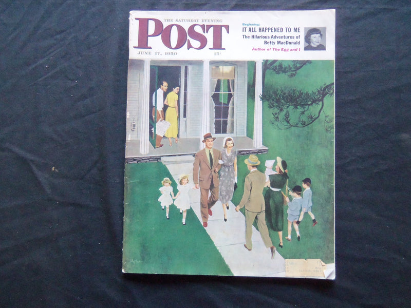 1950 JUNE 17 THE SATURDAY EVENING POST MAGAZINE - ILLUSTRATED COVER - SP 1829