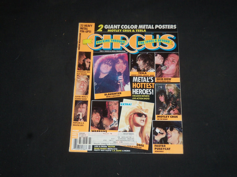 1990 JULY 31 CIRCUS MAGAZINE - METAL'S HOTTEST HEROES COVER - PHOTOS - SP 7631