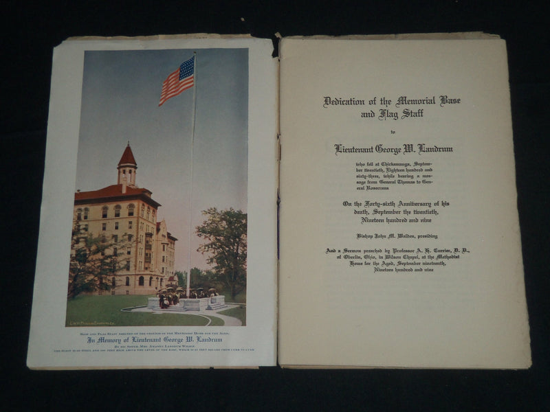 1909 SEPT 20 DEDICATION OF THE MEMORIAL FLAG STAFF - CINCINNATI, OHIO - J 4500