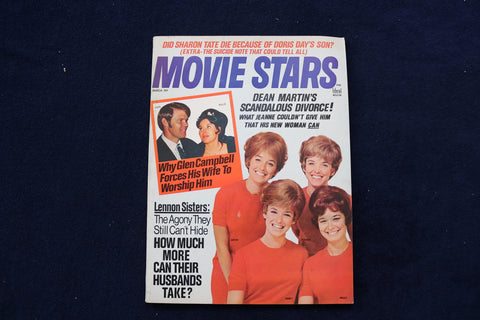 1970 MARCH MOVIE STARS MAGAZINE - LENNON SISTERS COVER - E 12909