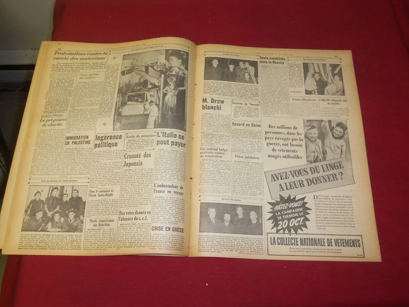 1945 OCT 12 LA PATRIE NEWSPAPER-FRENCH-PAS D'AUTRE PROCES A PIERRRE LAVAL-FR1922