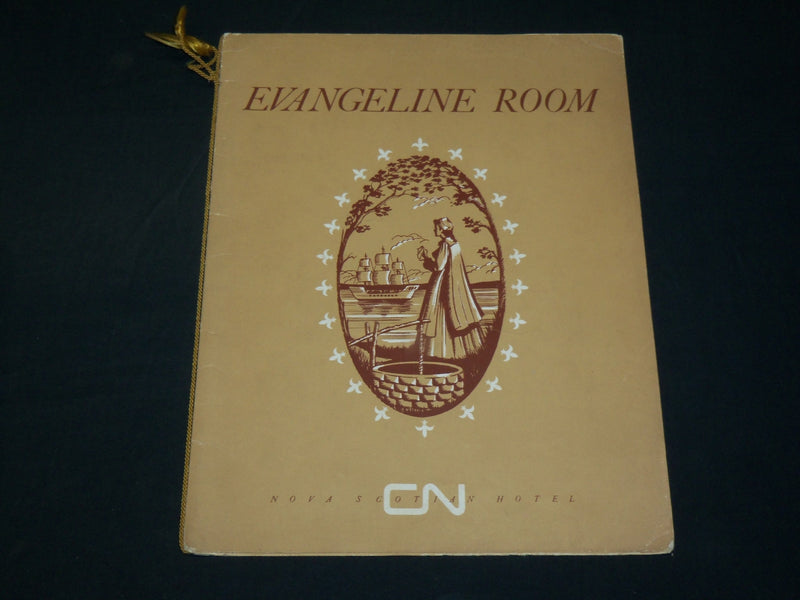 1960'S NOVA SCOTIAN HOTEL - EVANGELINE ROOM MENU - J 5968