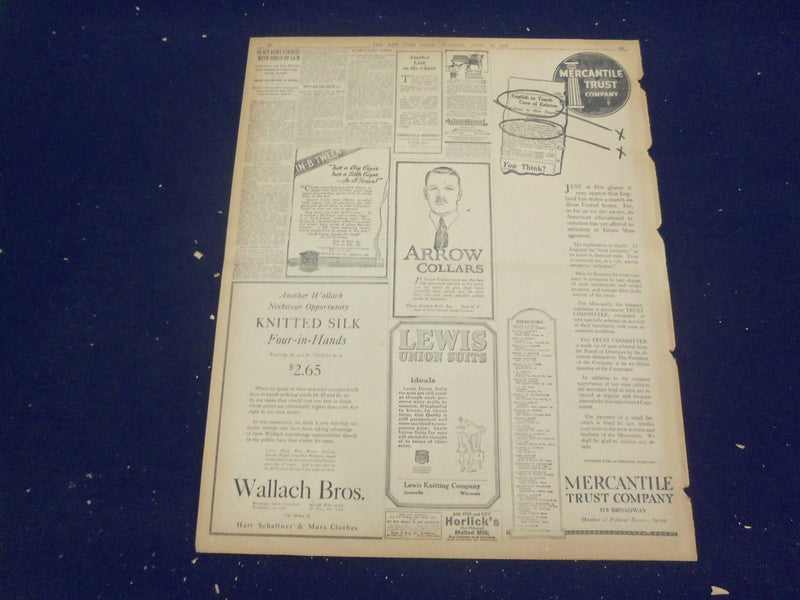 1920 APRIL 27 NEW YORK TIMES - REX BEACH HOUSE BURNS IN NEW JERSEY - NT 8292