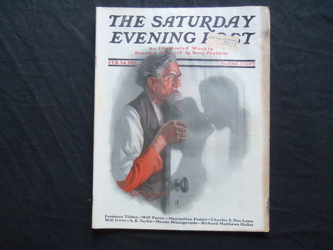 1917 FEBRUARY 24 THE SATURDAY EVENING POST MAGAZINE - ILLUSTRATED COVER - SP 803