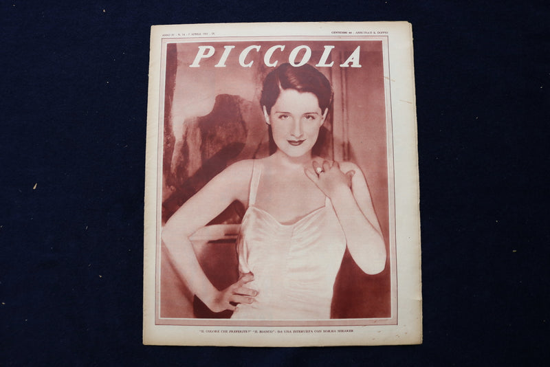 1931 APRIL 7 PICCOLA MAGAZINE - MARLENE DIETRICH - ITALIAN COVER - E 23790