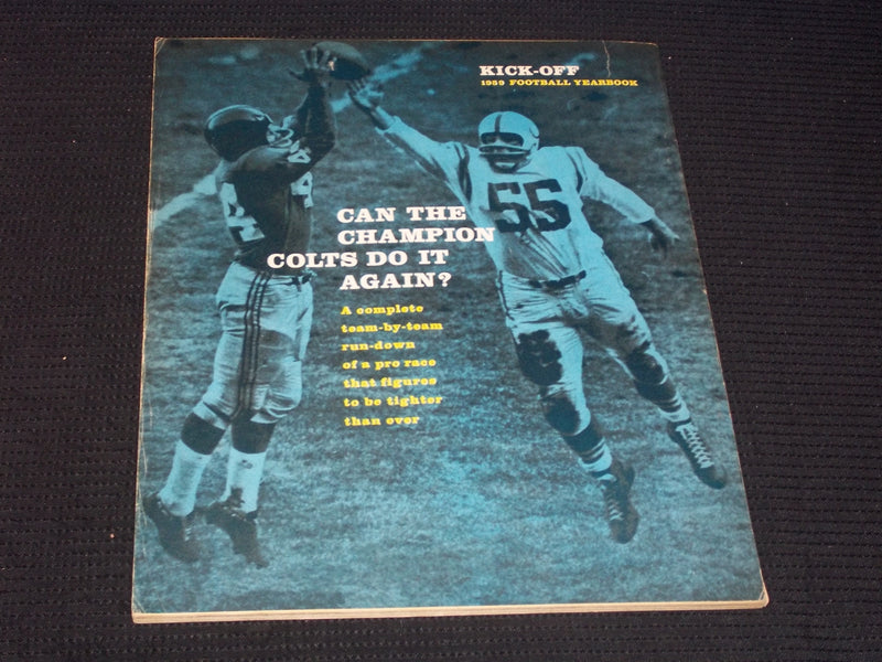 1959 FOOTBALL YEARBOOK KICK-OFF MAGAZINE - BILLY CANNON COVER - E 7933