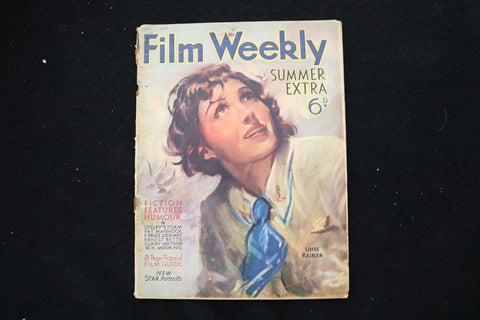 1937 SUMMER FILM WEEKLY MAGAZINE - LUISE RAINER COVER - E 25918