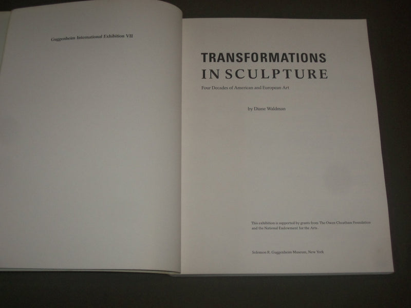 1985 TRANSFORMATIONS IN SCULPTURE SOFTCOVER BOOK - GREAT PHOTOS - I 1492