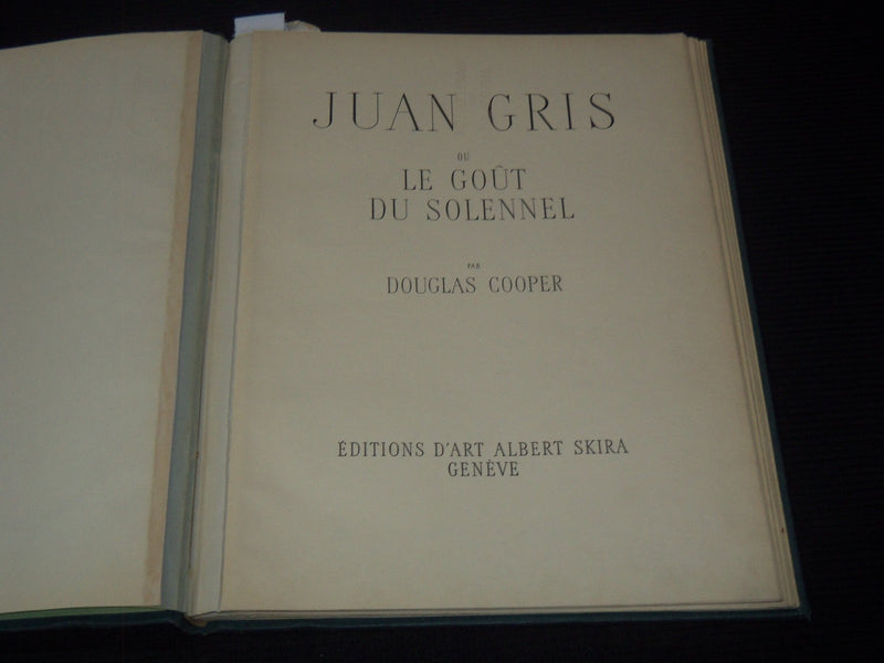 1949 JUAN GRIS LES TRESORS DE LA PEINTURE FRANCAISE VOLUME - KD 3351R
